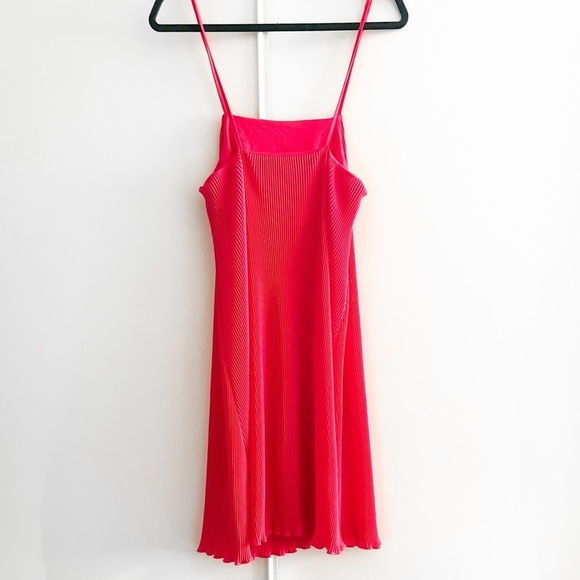 Zara Lettuce Hem Pleated Mini Dress - Picture 7 of 9